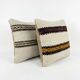 Set of 2 vintage kilim cushion covers 41x41 cm
