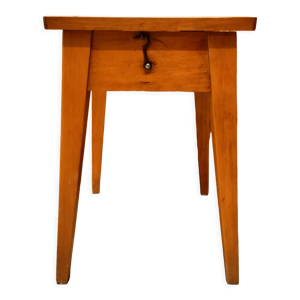 Tabouret à compartiment en hêtre