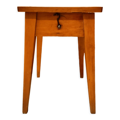 Tabouret à compartiment en hêtre