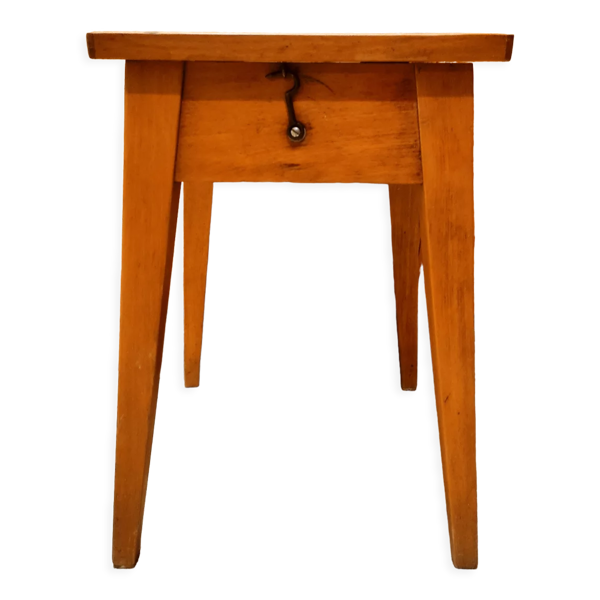Tabouret à compartiment en hêtre