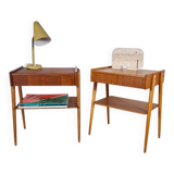 Paire de tables de chevet en teck – Danemark années 60