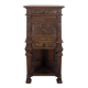 Renaissance-style cabinet in solid oak decorated with chimeras and caryatids