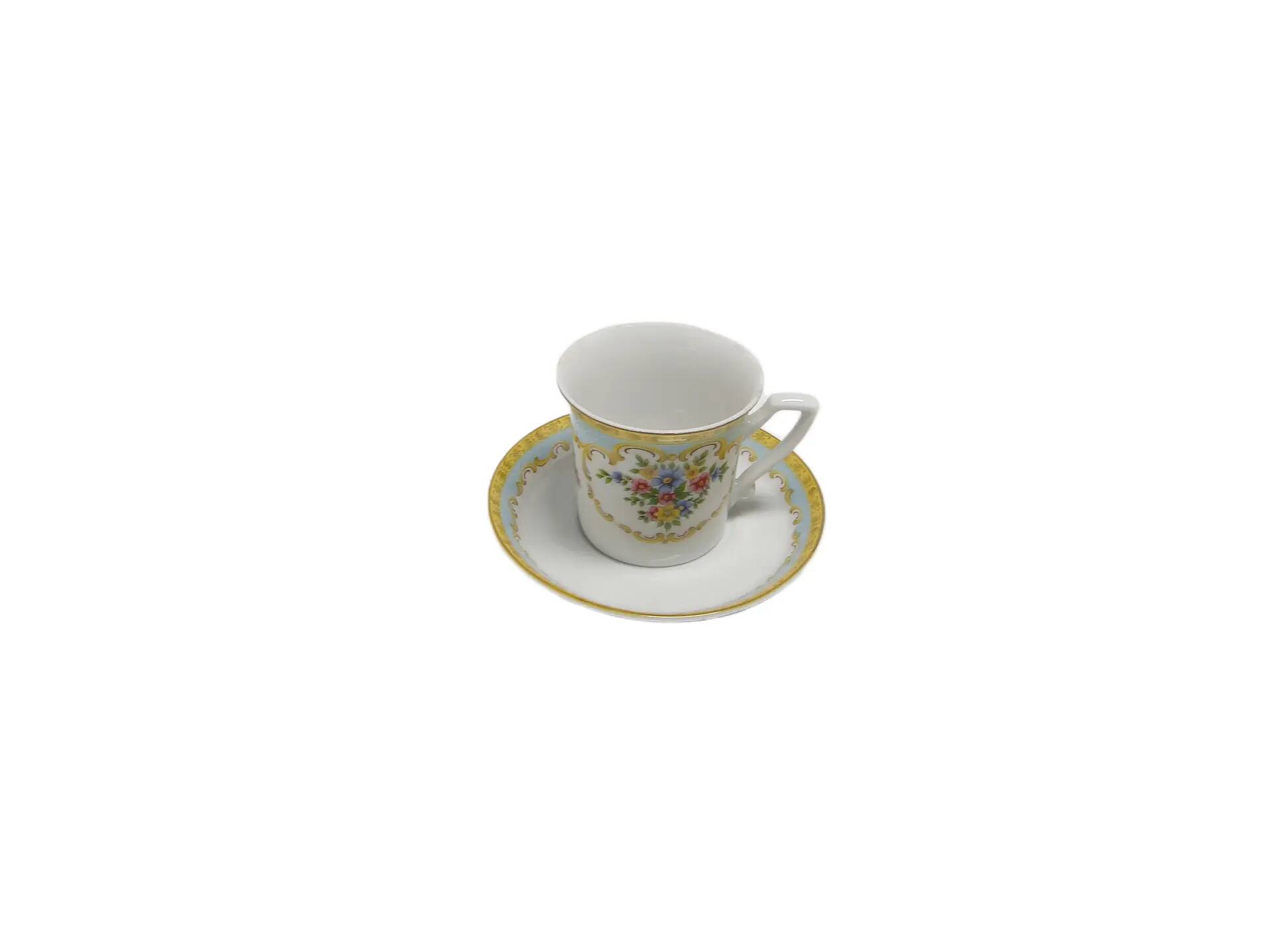 Cup with saucer, art nouveau, porcelain, Germany, 1950s