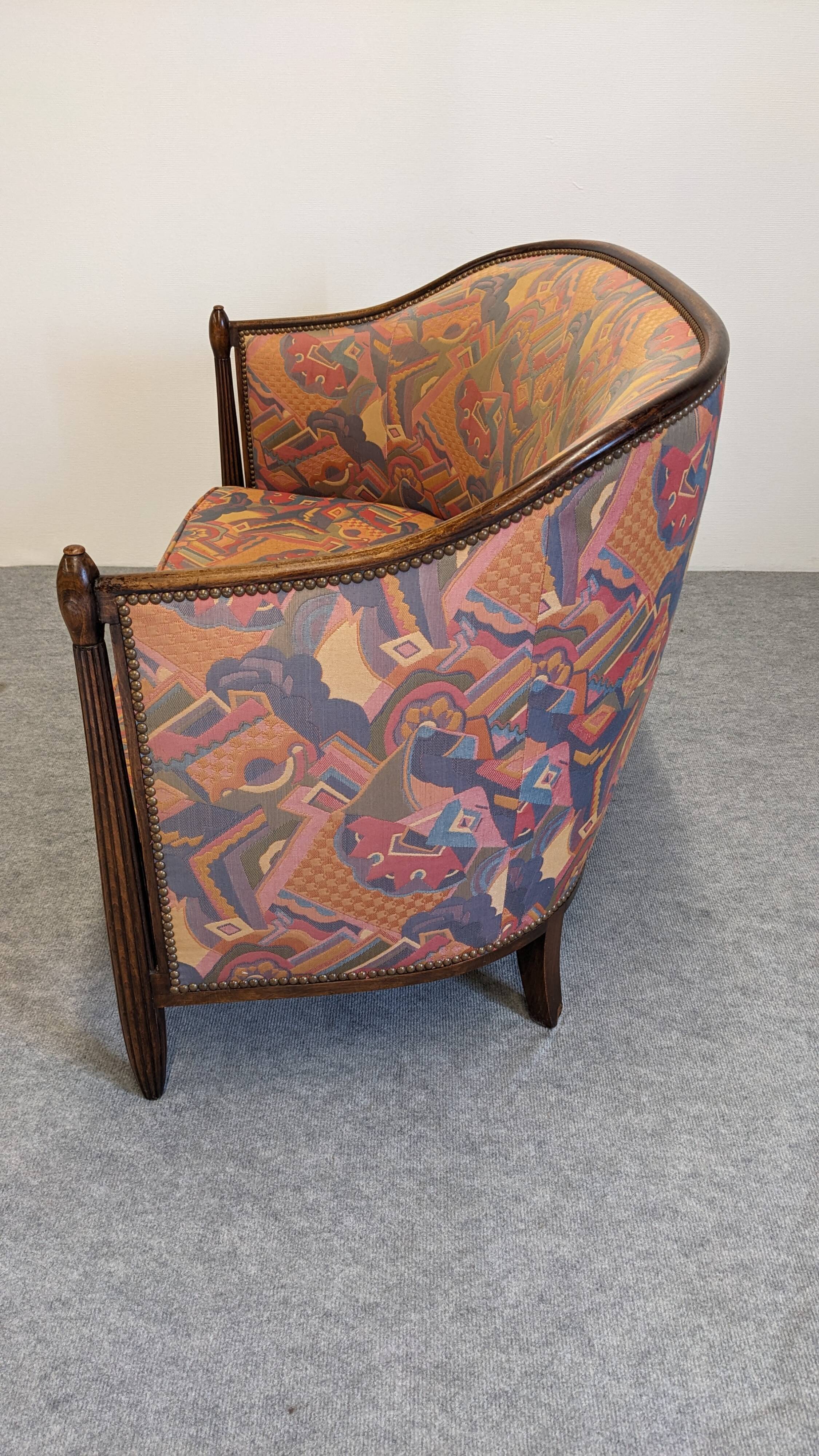 Art Deco gondola sofa, France circa 1920