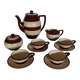 Coffee/tea service in Longchamp earthenware.