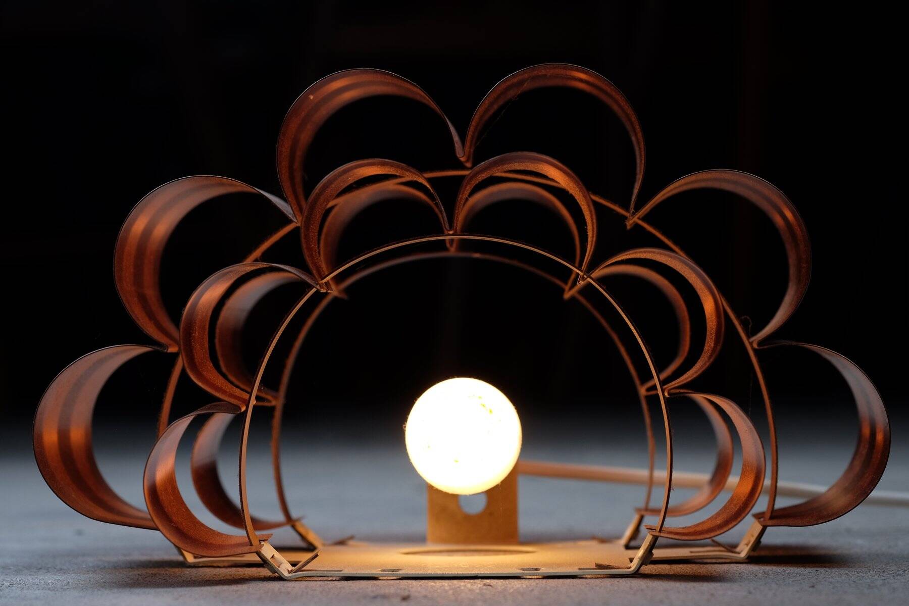 Mid-Century Wall Light in Copper by Werner Schou, Denmark