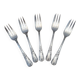5 silver cake forks from the mid-20th century