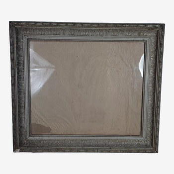 Old frame wood & patinated stucco 55x49 foliage 45x38 cm SB