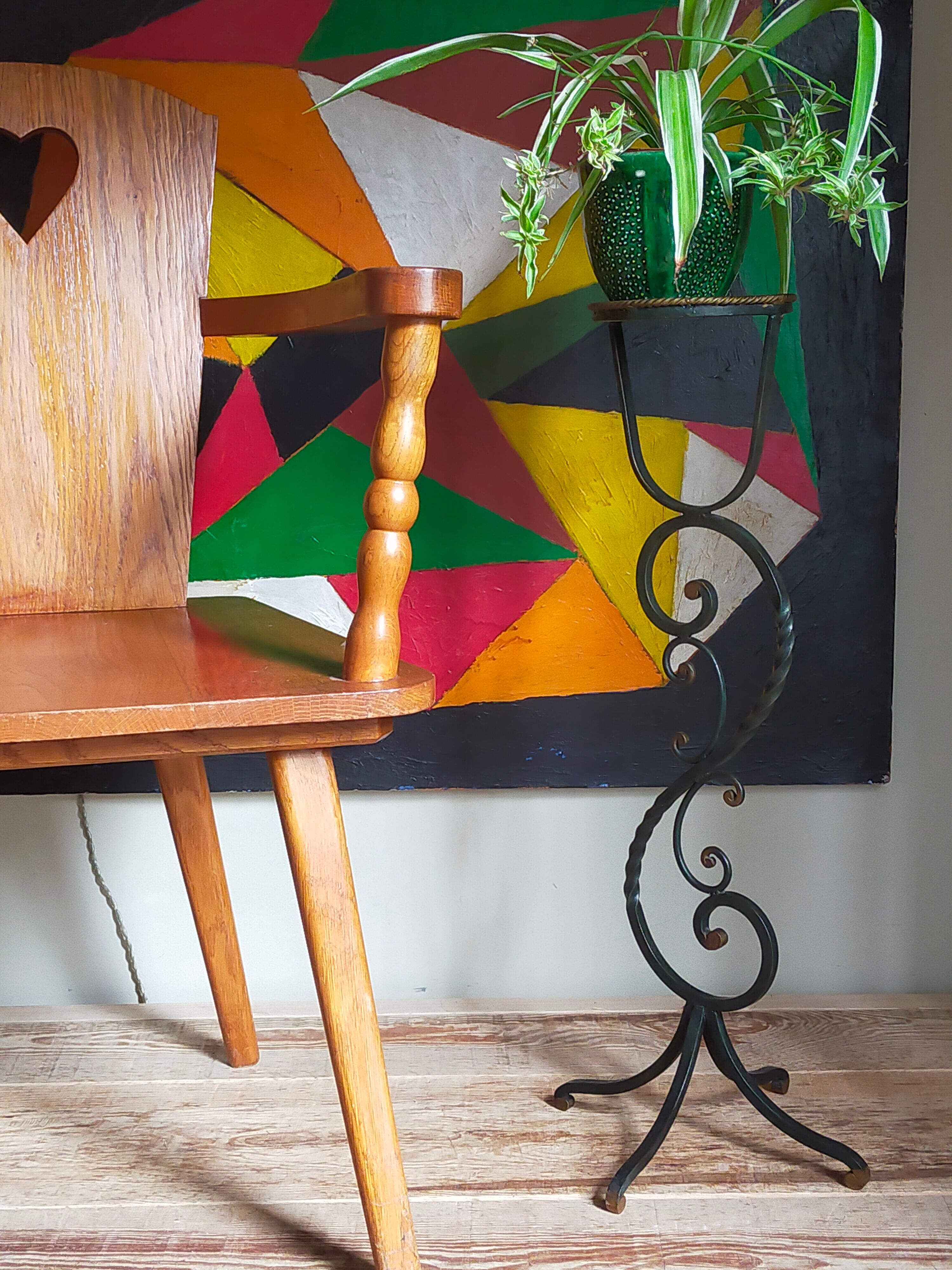 Wrought iron plant harness 50s