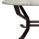 Table basse vintage en bois et marbre Design minimaliste Suède années 70