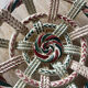Hand-painted woven ceramic plate