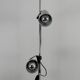 Vintage adjustable floor lamp, matte white lacquered metal and chrome, France 1970.