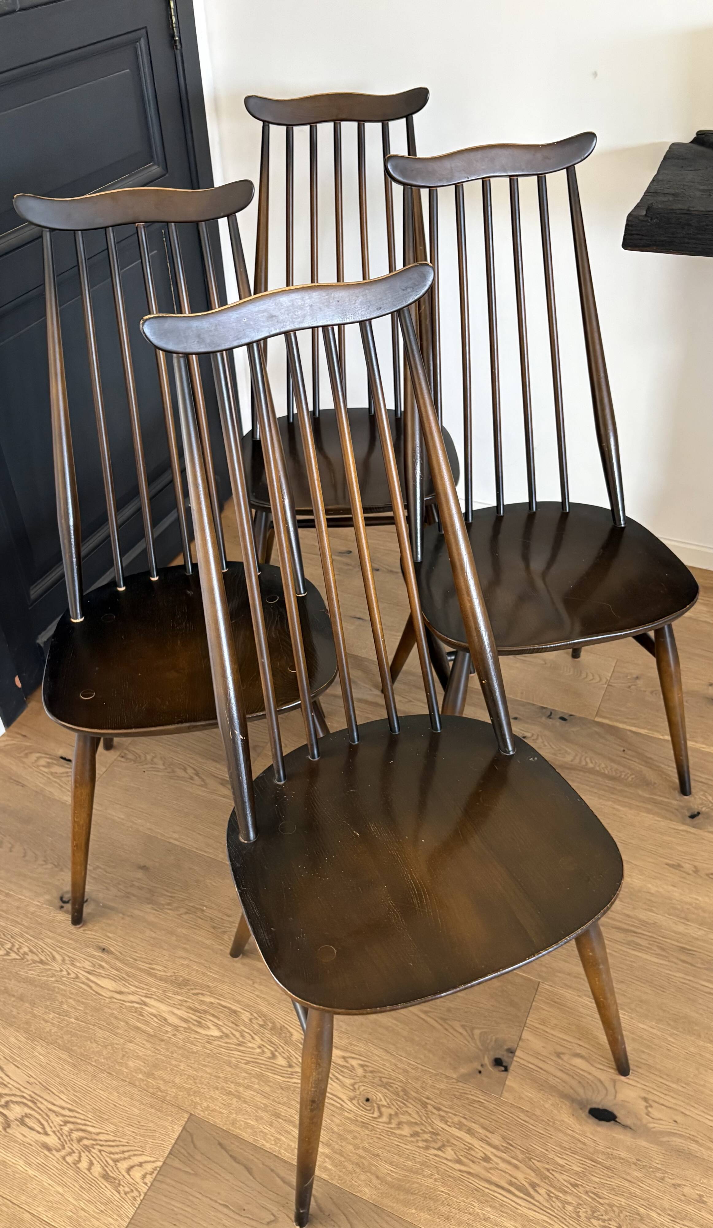 Set of 4 Ercol Chairs 1978