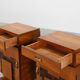 Set of Two Geometric Art Deco Wooden Nightstands, Italy 1920s