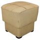 Czechoslovakian Art Deco stool from the 1930s with sprung seat, new upholstery