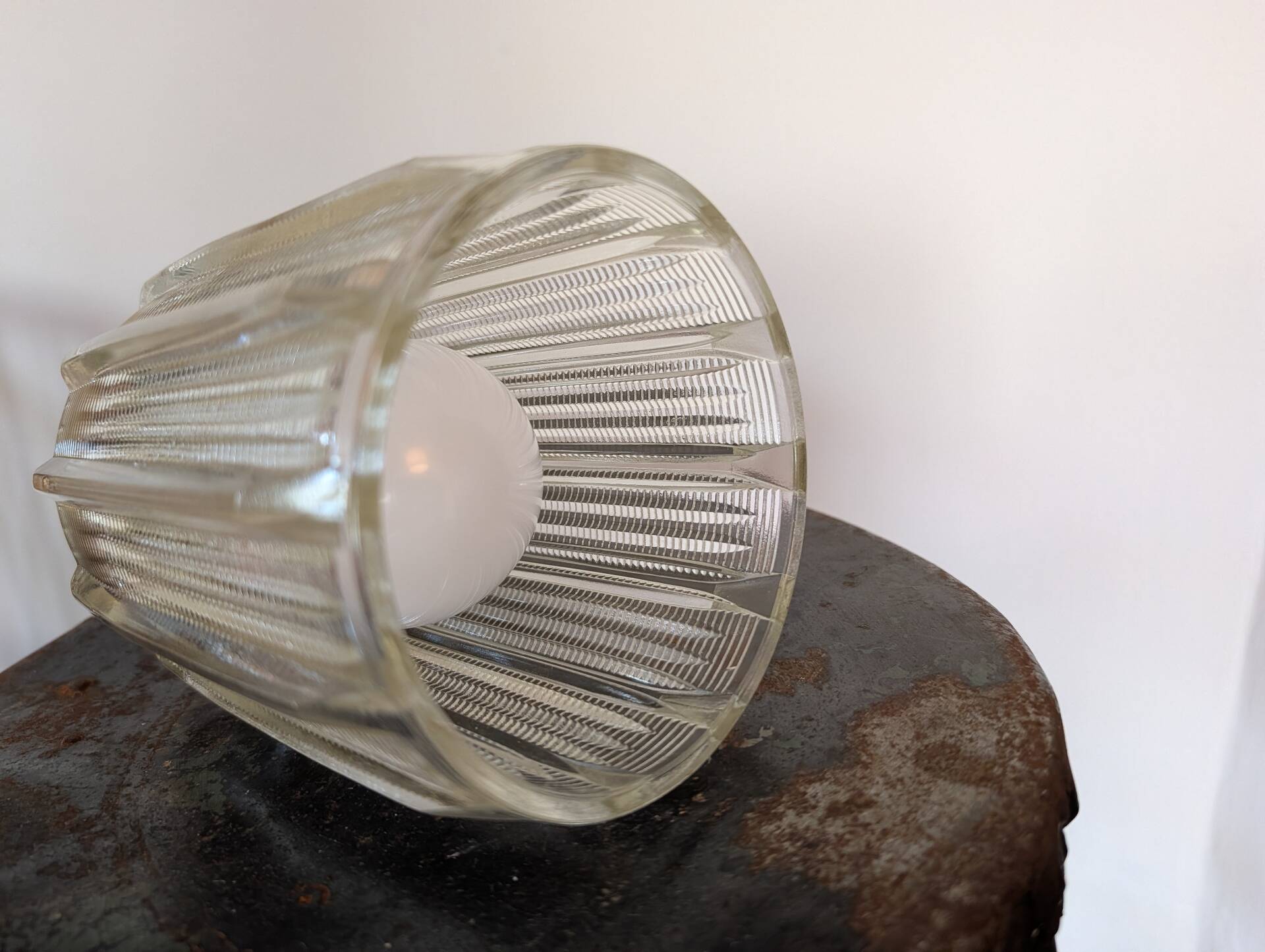 Thick glass lampshade – 1950s/60s