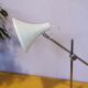 Articulated lamp in white lacquered steel and chrome, 1970.