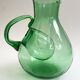 Large green glass cooling jug