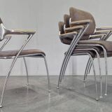 Set of four golf dining chairs designed by Franceso Zaccone, Germany, 1970s
