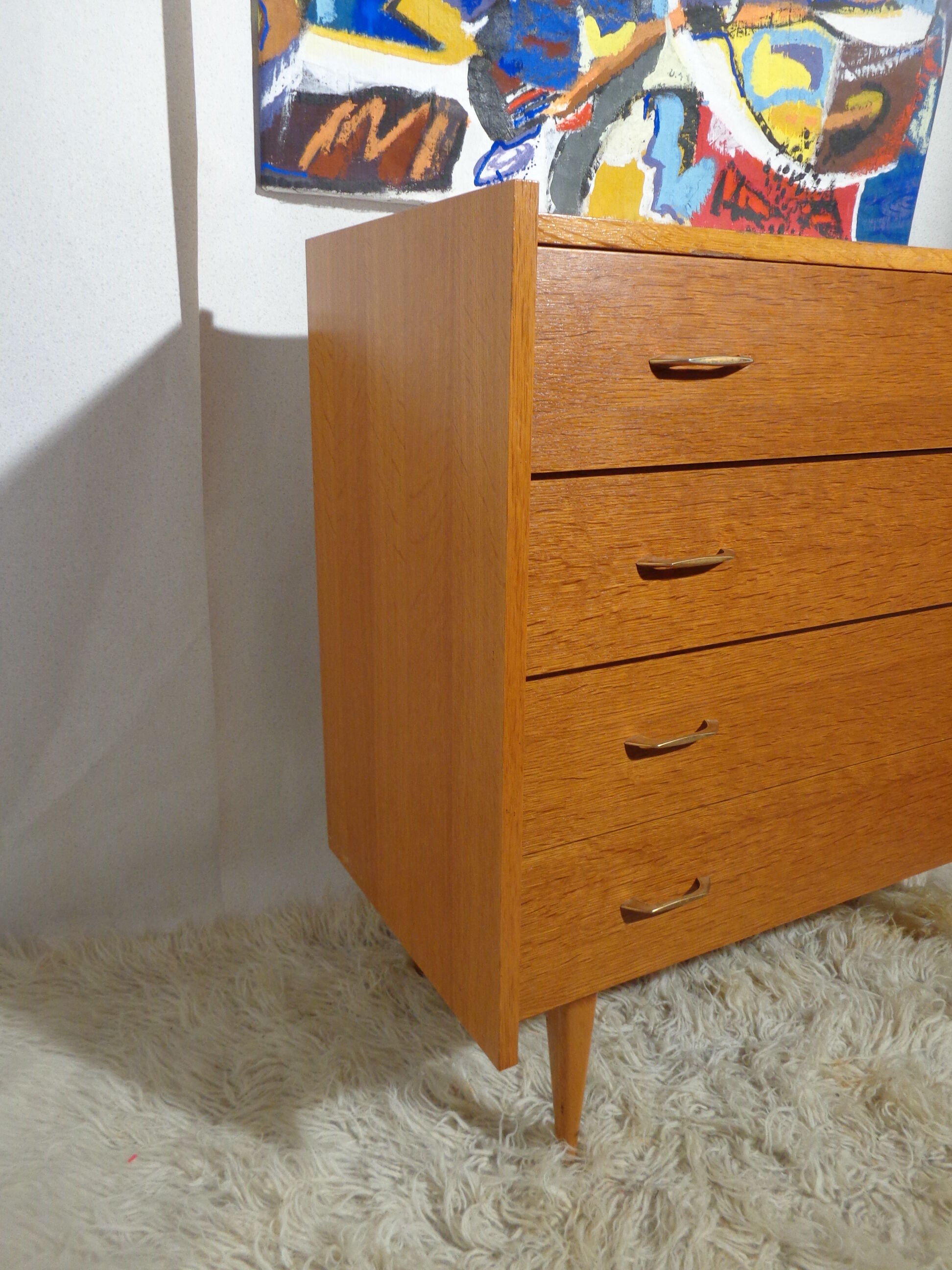 Vintage dresser 1960s light oak