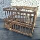 Old wooden bird transport cage