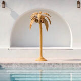 "Palm/coconut tree" floor lamp in rattan