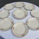 Set 8 plates and dish Villeroy & Boch Mettlach tulips 1940