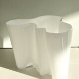 Vintage Hand Signed White 3030 Littala Alvar Aalto Savoy Vase