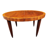 Oval table in cherry and zebrano