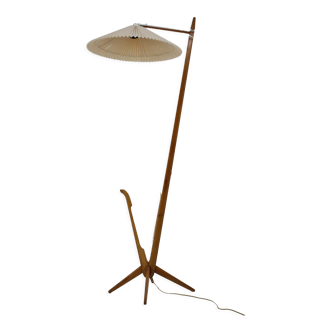 Lampadaire en chêne des années 1970 par Uluv, Tchécoslovaquie