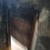 Marble fireplace mantel from 1950.