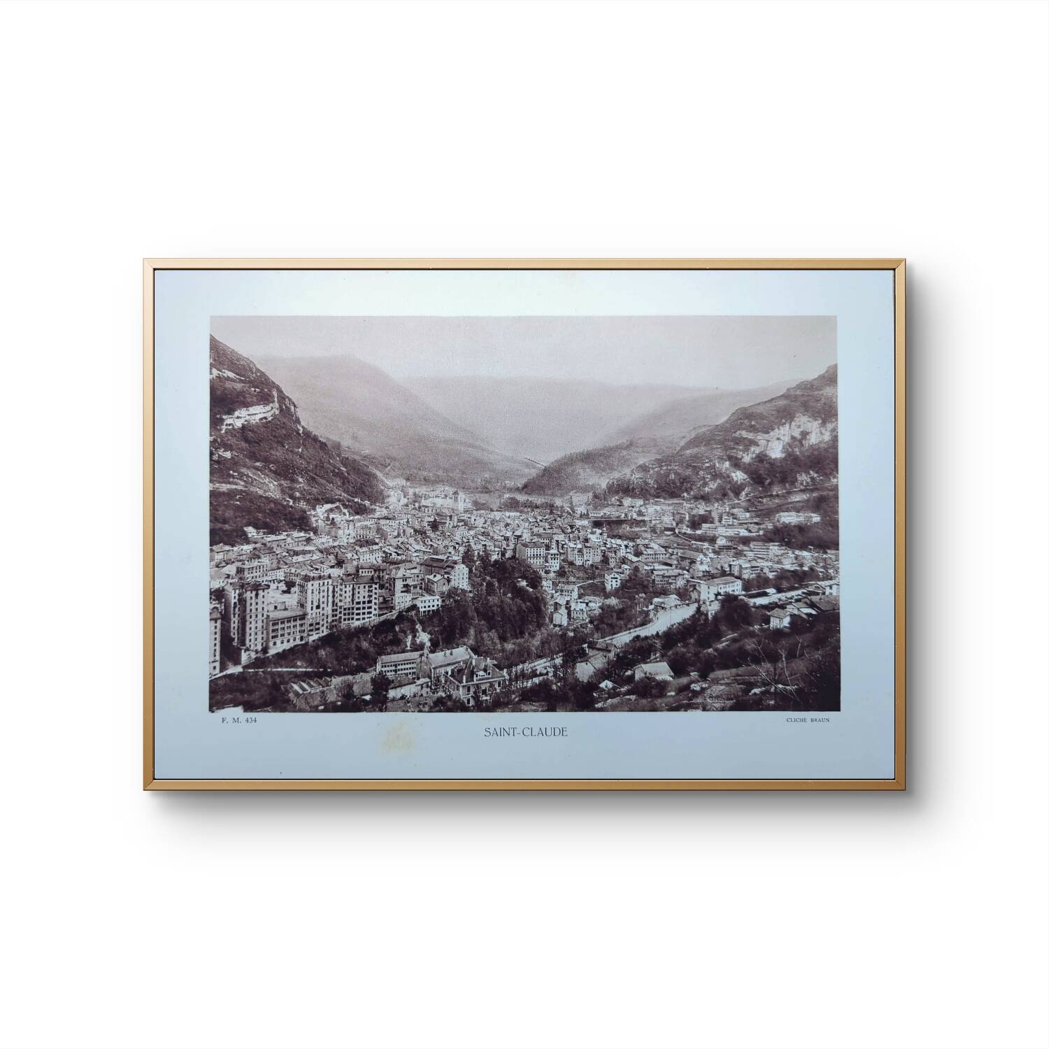 Saint-Claude, Jura, photo print plate from 1942.