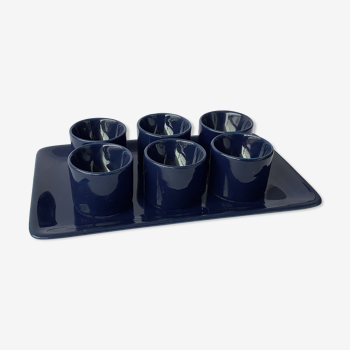 Coquetiers Melitta Stockholm design Lilo Kantner et son plateau