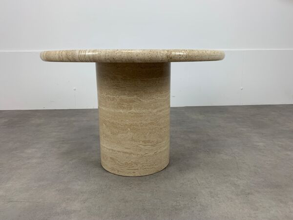 Table basse travertin ronde