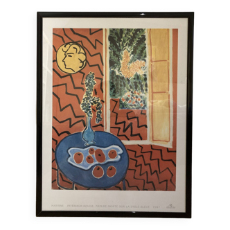 Affiche Matisse « Intérieur rouge, nature morte sur table bleu , 1947