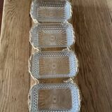 Vintage wicker and wood serving tray