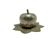 Art Deco sugar bowl, silver-plated brass, Hungary, 1950s.