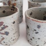 Set of four terracotta mugs