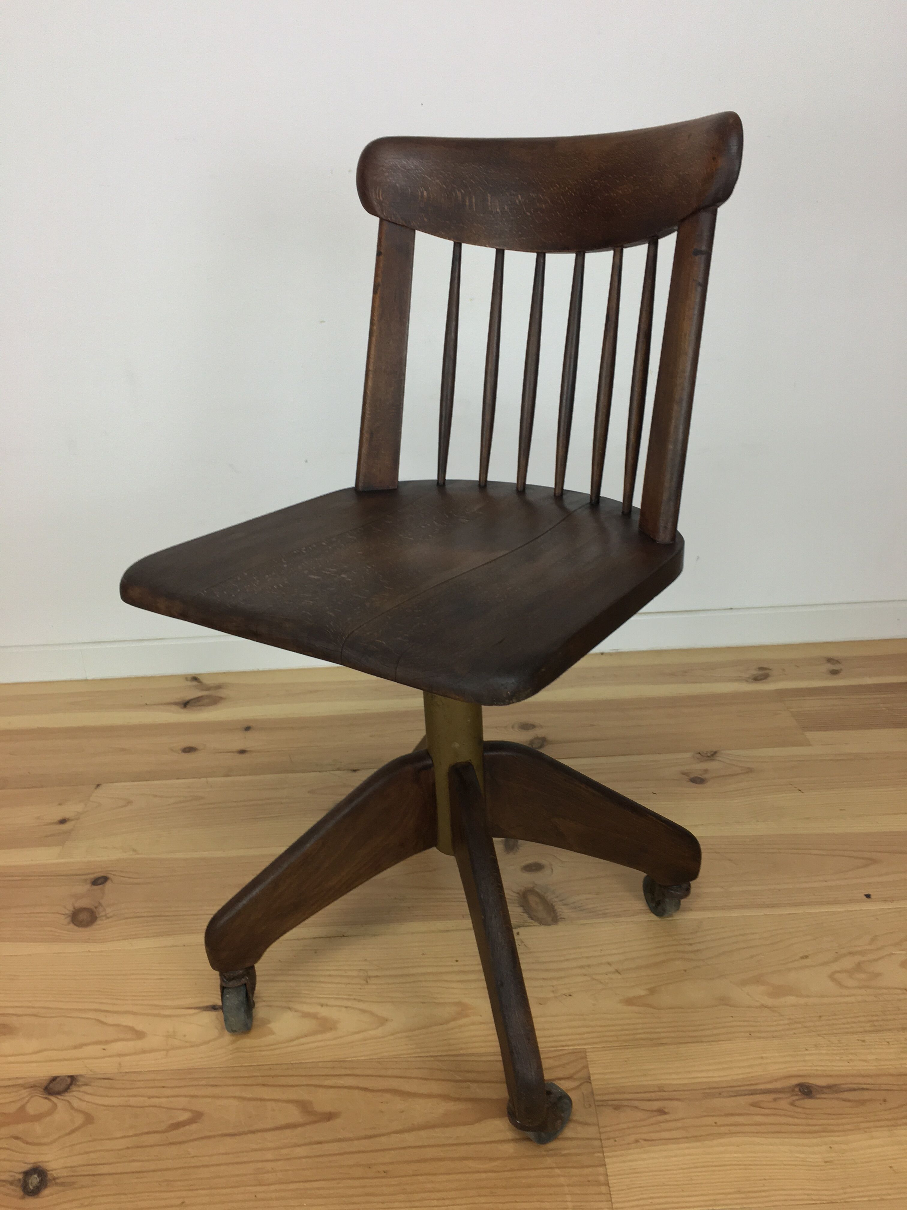 American office chair by Stoll Giroflex, wood