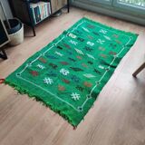 Berber green kilim rug