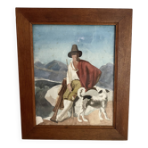 19th century watercolor under glass