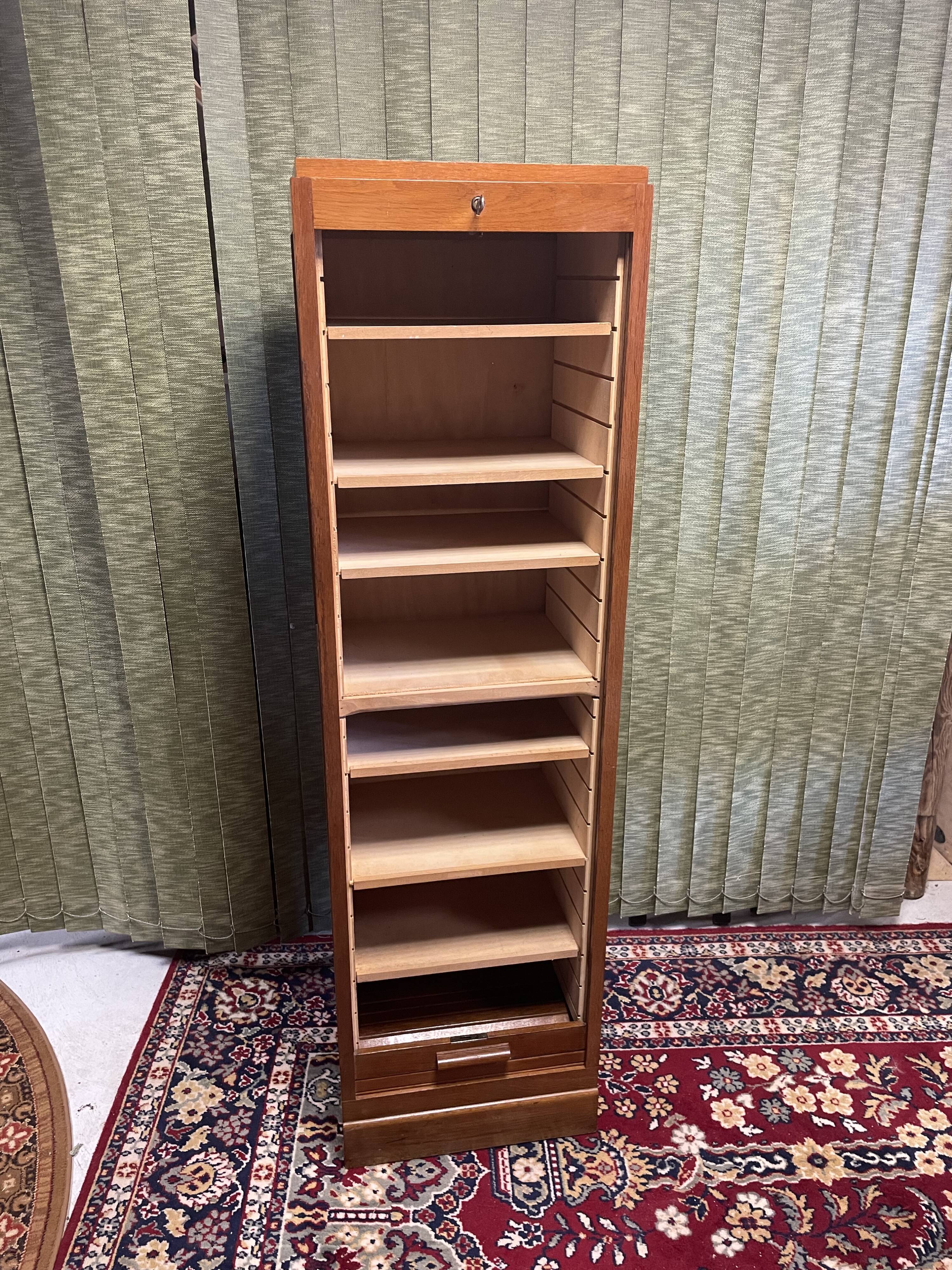 Curtained filing cabinet, 40s-50s