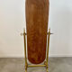 Old free-standing mirror in gilded brass in psychedelic neoclassical style Years 40 France