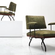 Paire de fauteuils lounge modernistes italiens des années 1950