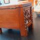 Vintage wooden box year 50 in carved wood