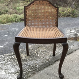 Vintage Wood & Cane Lounge Chair, 1950s
