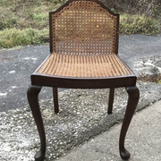 Vintage Wood & Cane Lounge Chair, 1950s