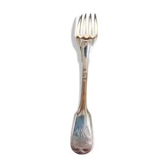 Solid silver fork hallmark Reymond Moureau before 1840