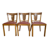 Set of 3 Art Deco chairs - 483004