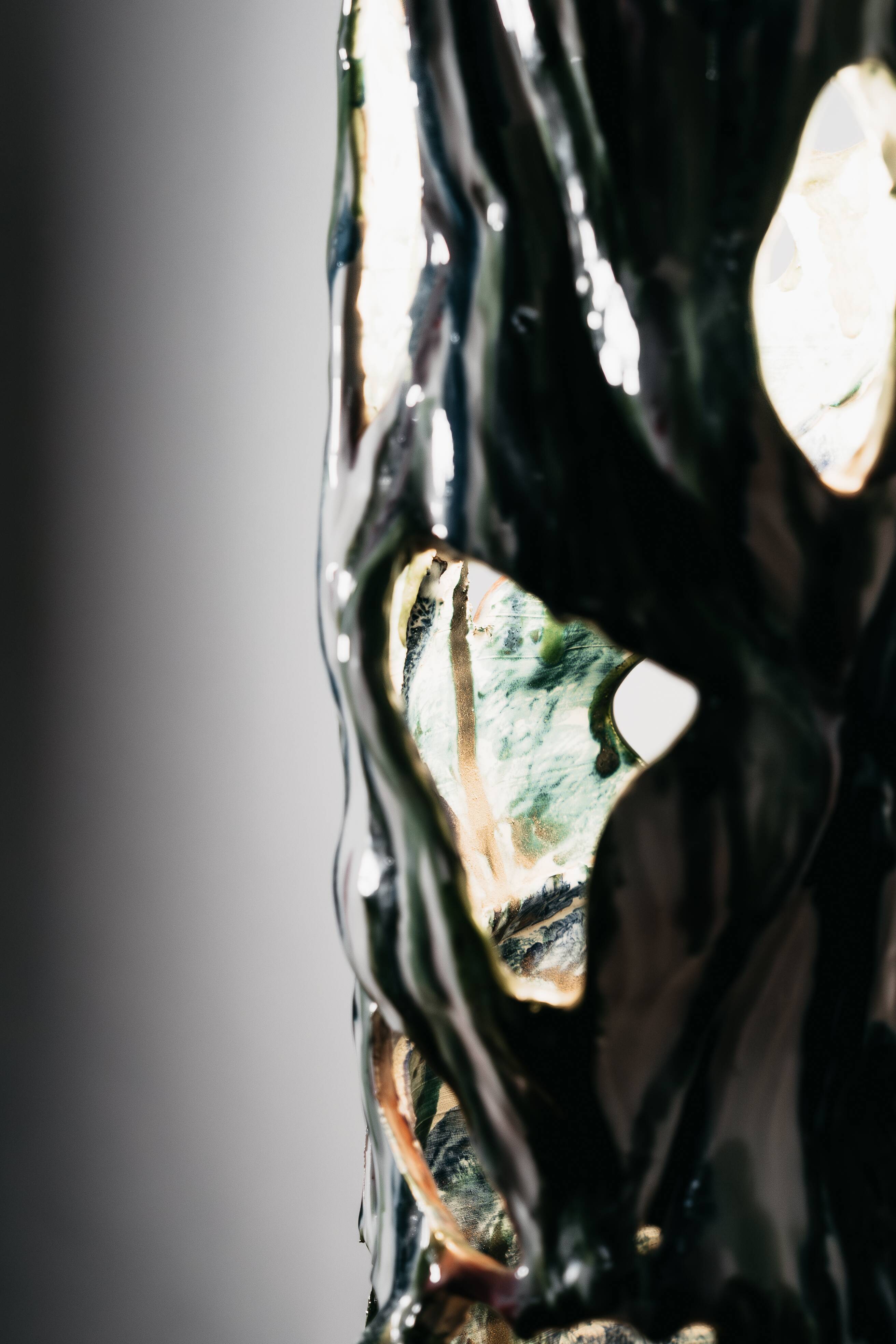 Ernesto Treccani Attr. Lampada Da Tavolo/ Da Terra Ceramica Design Mod